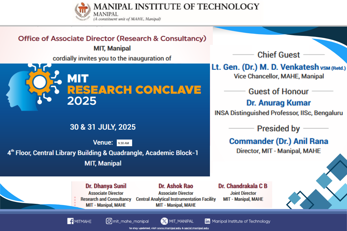 MIT Manipal to Host Research Conclave 2025 on July 31